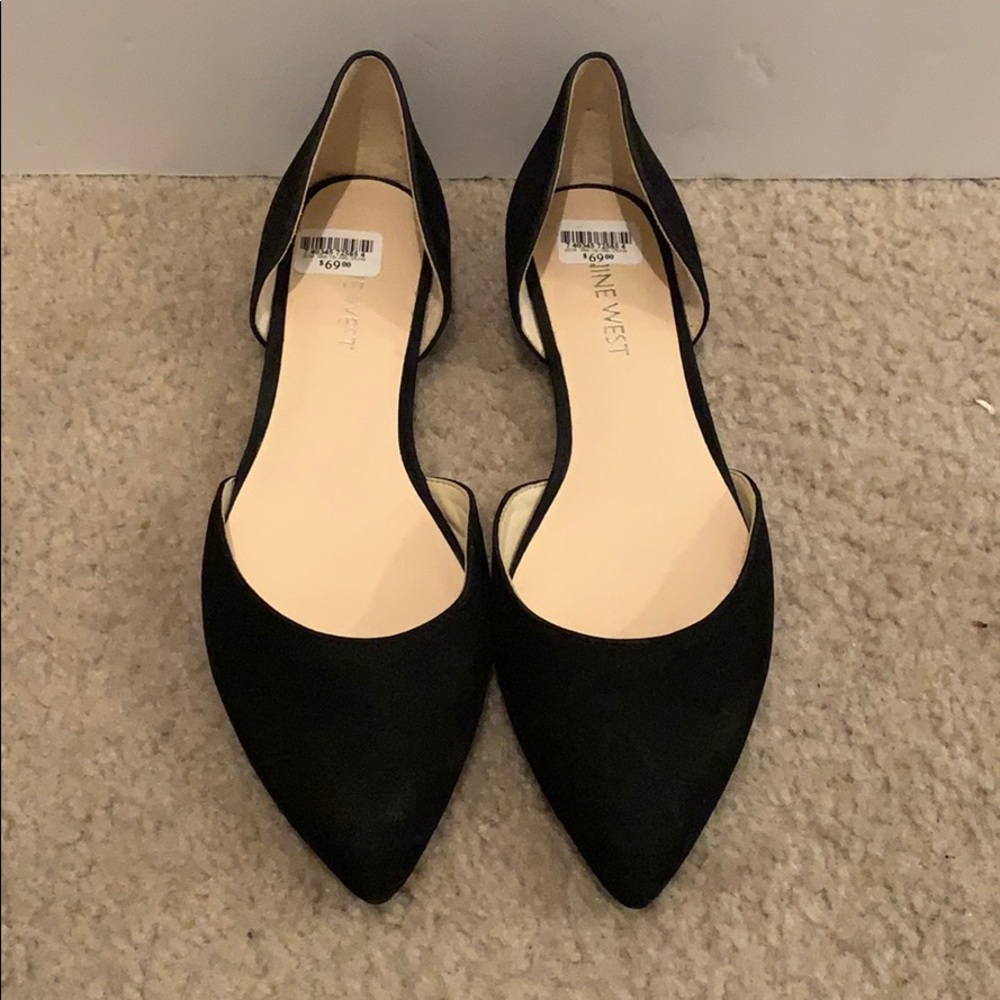 Nine West black flats